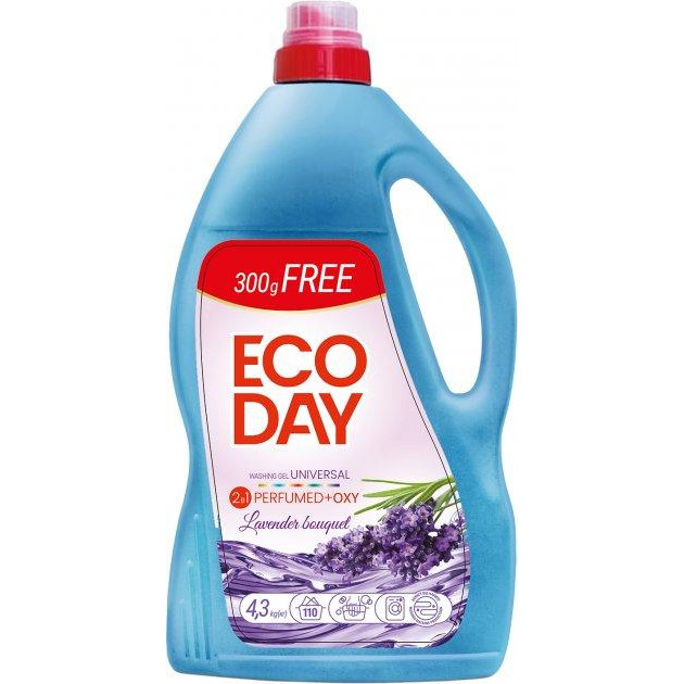 Oniks Гель для прання  Eco Day Universal Лаванда 4.3 кг (4820191760684) - зображення 1