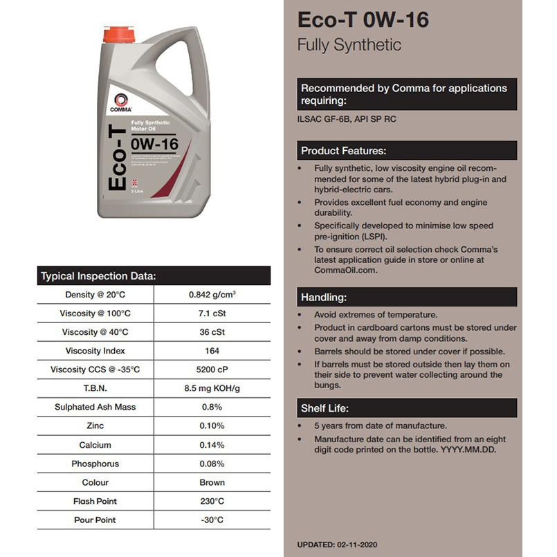 Comma ECO-T 0W-16 5л - зображення 1