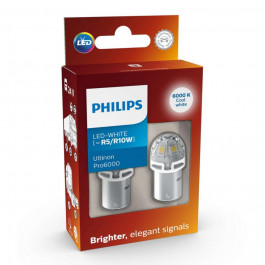   Philips R5W/R10W LED White Ultinon Pro6000 24В (24805CU60X2)