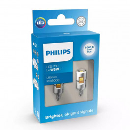   Philips W5W LED White Ultinon Pro6000 12В (11961WU60X2)