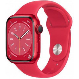   Apple Watch Series 8 GPS + Cellular 41mm PRODUCT RED Aluminum Case w. PRODUCT RED S. Band (MNJ23)