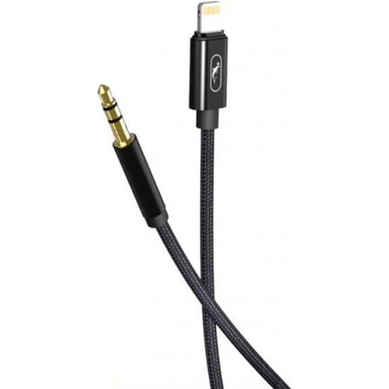 SkyDolphin Кабель Lightning to jack 3.5mm M SR26 1 m Black (AUX-000069) - зображення 1