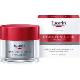   Eucerin Нічний крем  Hyaluron-Filler+Volume-Lift з ліфтинг-ефектом для відновлення контуру обличчя 50 мл (40