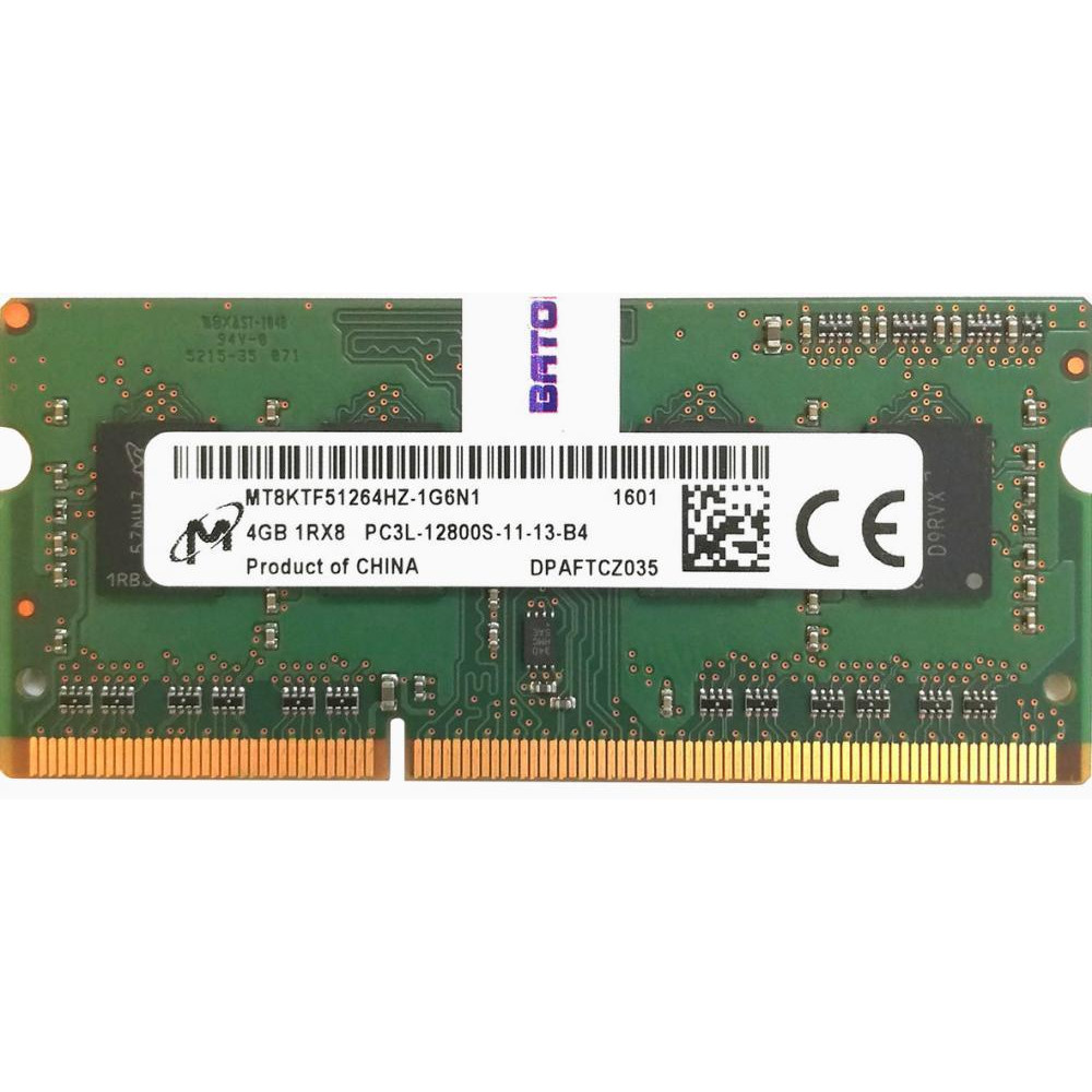 Micron 4 GB SO-DIMM DDR3L 1600 MHz (MT8KTF51264HZ-1G6N1) - зображення 1