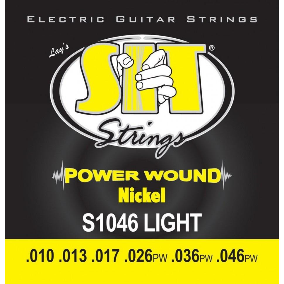 SIT strings S1046 Light Power Wound Nickel Electric Guitar Strings 10/46 - зображення 1