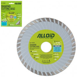   Alloid Turbo Wave 125x2,3x22,2 армированный бетон, бетон, гранит, мрамор, кирпич DS-7125TW