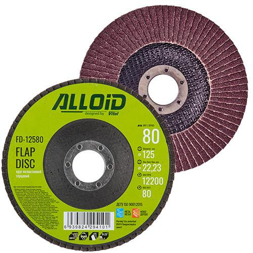 Alloid Круг лепестковый торцевой 125 мм, зерно 80 FD-12580 Alloid - зображення 1