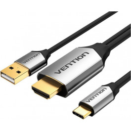   Vention HDMI - USB+USB-C 1.5m Black (CGTBG)