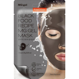   Purederm Маска питательная с черным комплексом для лица  Black Food Recipe Gel Mask на тканевой основе с геле