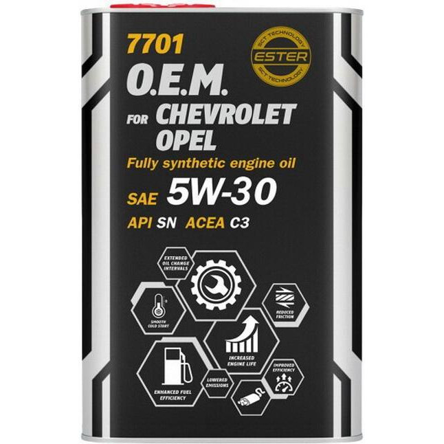 Mannol 7701 O.E.M. for Chevrolet Opel 5W-30 1л - зображення 1