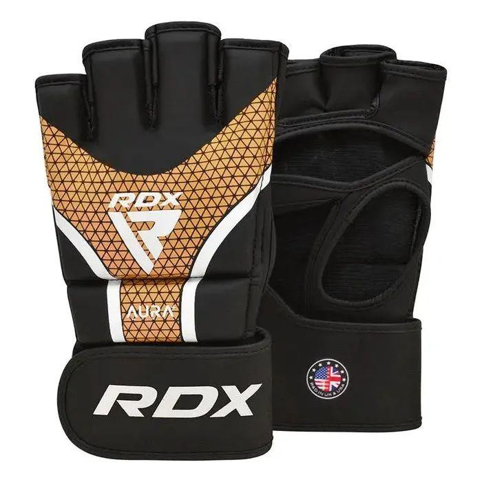 RDX Рукавички для MMA Aura Plus T-17, L Black Golden (GGR-T17BGL-L+) - зображення 1