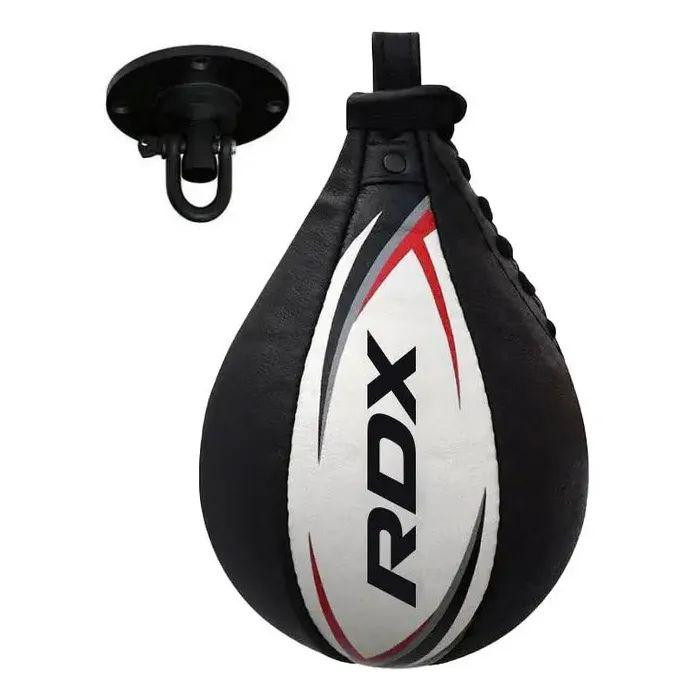 RDX Груша боксерська 2Y Boxing Speed Ball Leather Multi White/Red (2SBL-S2WR) - зображення 1