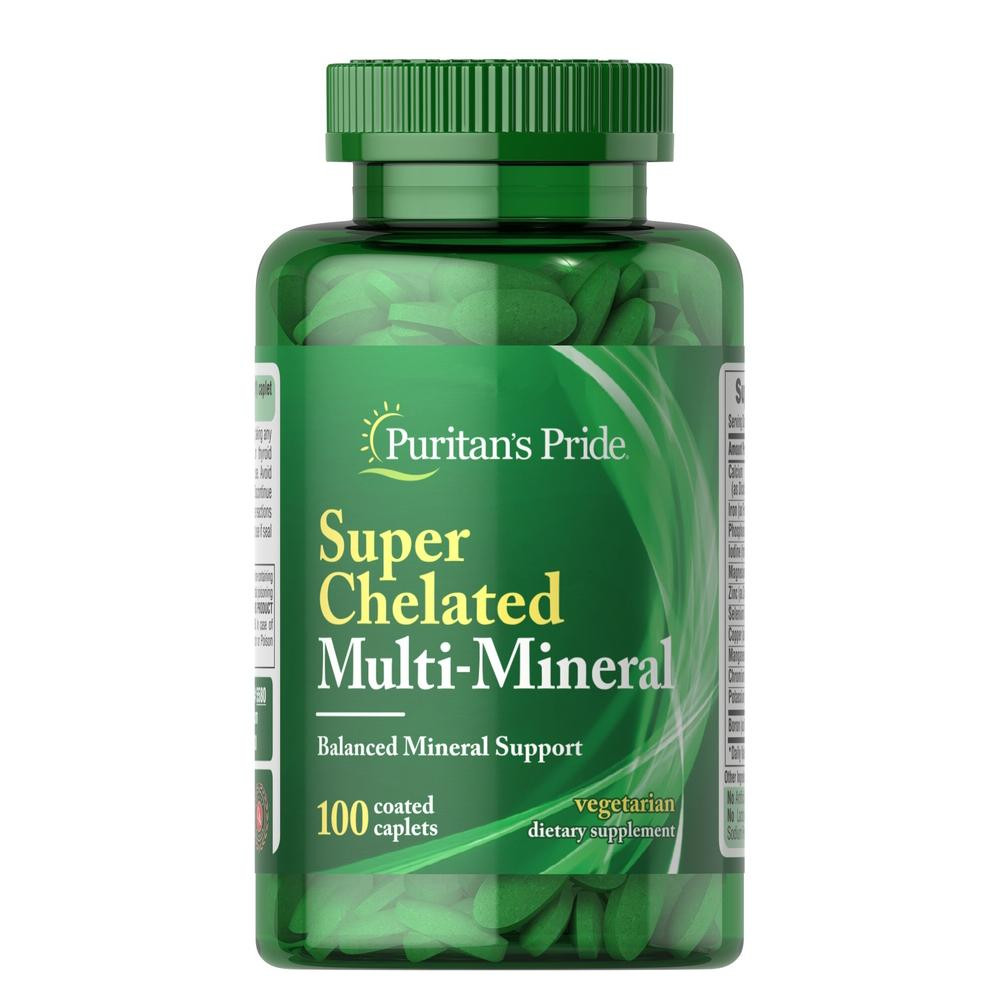 Puritan's Pride Super Chelated Multi-Mineral, 100 каплет - зображення 1