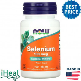   Now Selenium Yeast Free 100 mcg Селен без дріжджів 100 таблеток