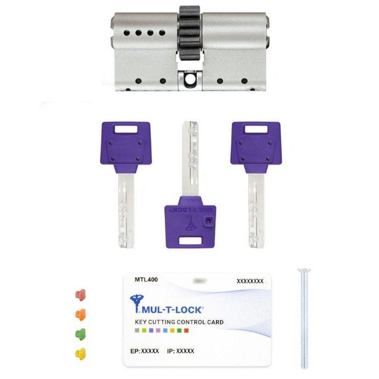 Mul-T-Lock DIN KK XP MTL400/ClassicPro 100 NST 35x65 CGW 3KEY DND3D PURPLE INS 4867 BOX S - зображення 1