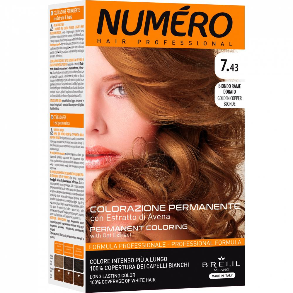 Brelil Краска для волос  7.43 Golden copper blonde (медно-золотистый блонд) 140 мл (8011935081370) - зображення 1