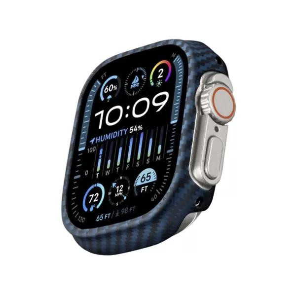 Pitaka Захисний кейс для Apple Watch Ultra 2/Ultra 49mm  Air Case (Black/Blue) KW2302A - зображення 1