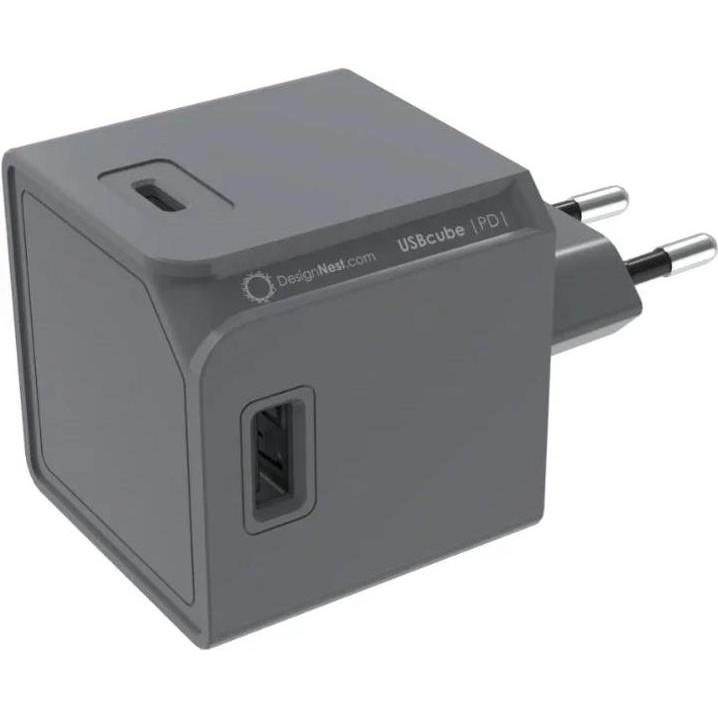 Allocacoc USBcube Original 2xUSB-A, 2xUSB-C, 65W Gray (DH1253GY/EUPD65) - зображення 1