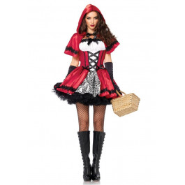   Leg Avenue Gothic Red Riding Hood червоний: сукня + накидка з капюшоном (714718496474)