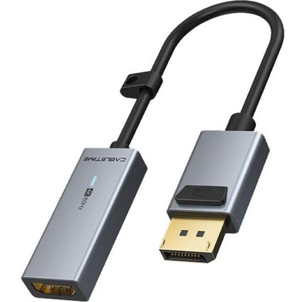 Cabletime DisplayPort to HDMI 0.2m Gray (CP20A) - зображення 1