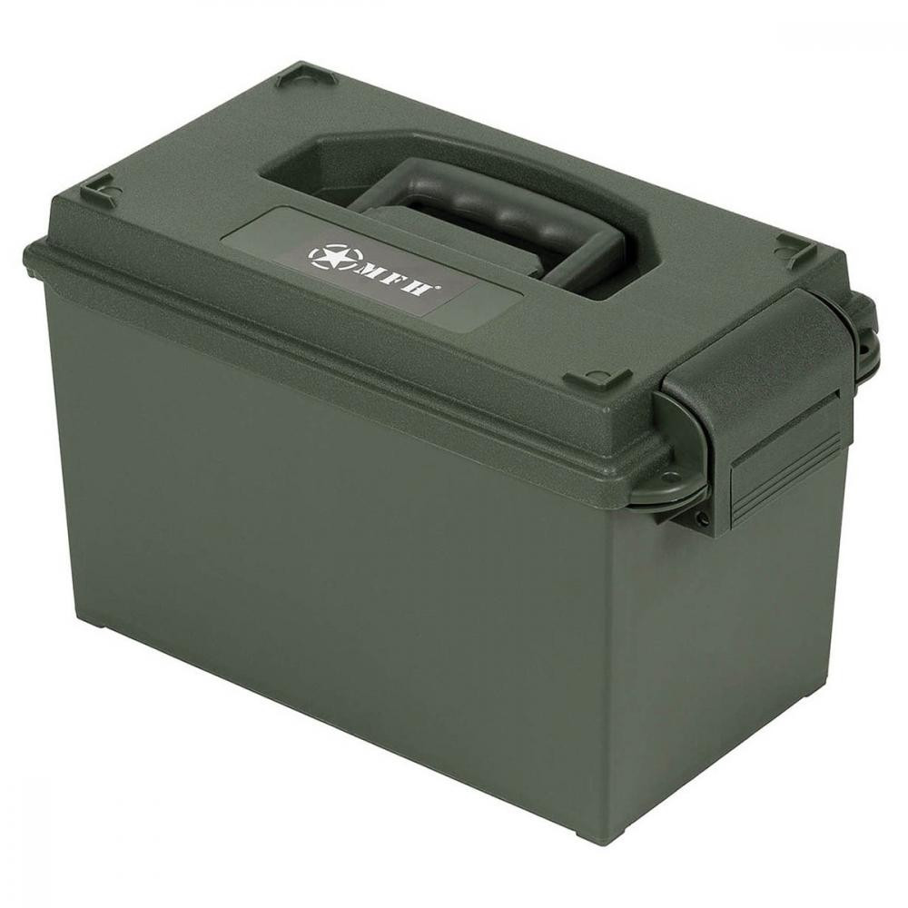 MFH US Ammo Box Plastic kal. 50 - Olive (27156) - зображення 1