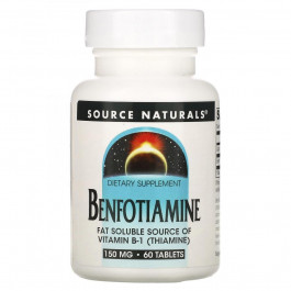   Source Naturals Benfotiamine, 150 mg, 60 Tab