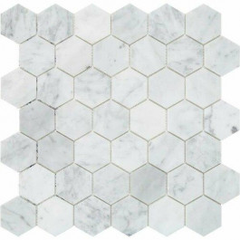   Mozaico de Lux C-MOS C-MOS HEXAGON BIANCO CARRARA POL 305х305х6