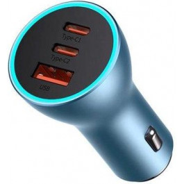   Baseus Car Charger 2хUSB-C 65W Blue (CGJP010003)