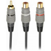 Cablexpert RCA - 2xRCA 0.2м Gray (CCAP-RCAM2F-0.2M) - зображення 1