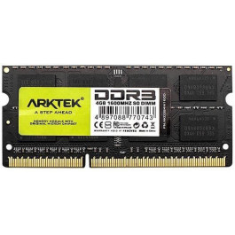   ARKTEK 4 GB SO-DIMM DDR3 1600 MHz (AKD3S4N1600)