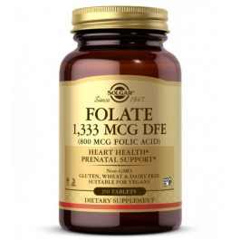   Solgar Фолиевая кислота, Folic Acid, 800 мкг, 250 таблеток