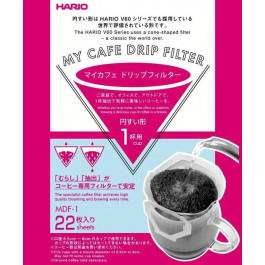   HARIO Паперові фільтри  V60 Drip Coffee Filters 01 Білі х 22 шт (MDF-1)