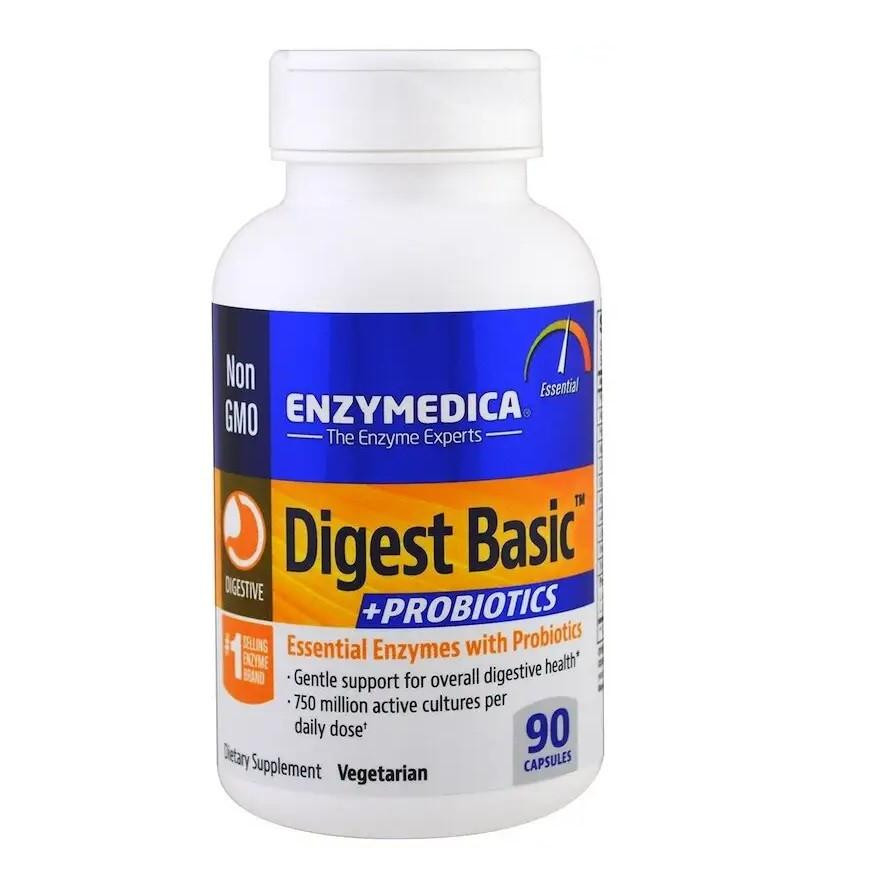 Enzymedica Enzymedica Digest Basic + Probiotics Ферменти і пробіотики 90 капсул - зображення 1