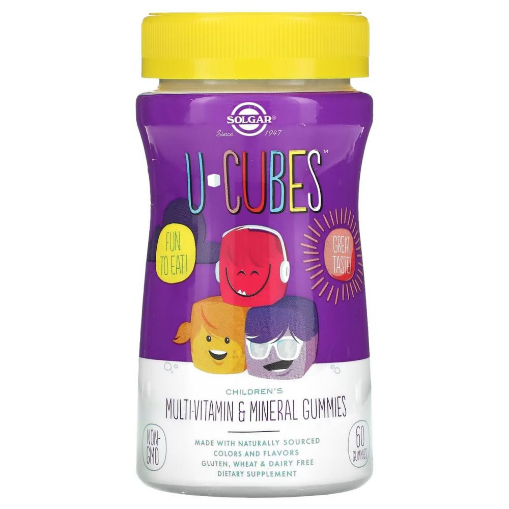 Solgar Solgar U-Cubes, Children's Multi-Vitamin & Mineral Gummies Солгар Мультівітаміни і мінерали для діте - зображення 1