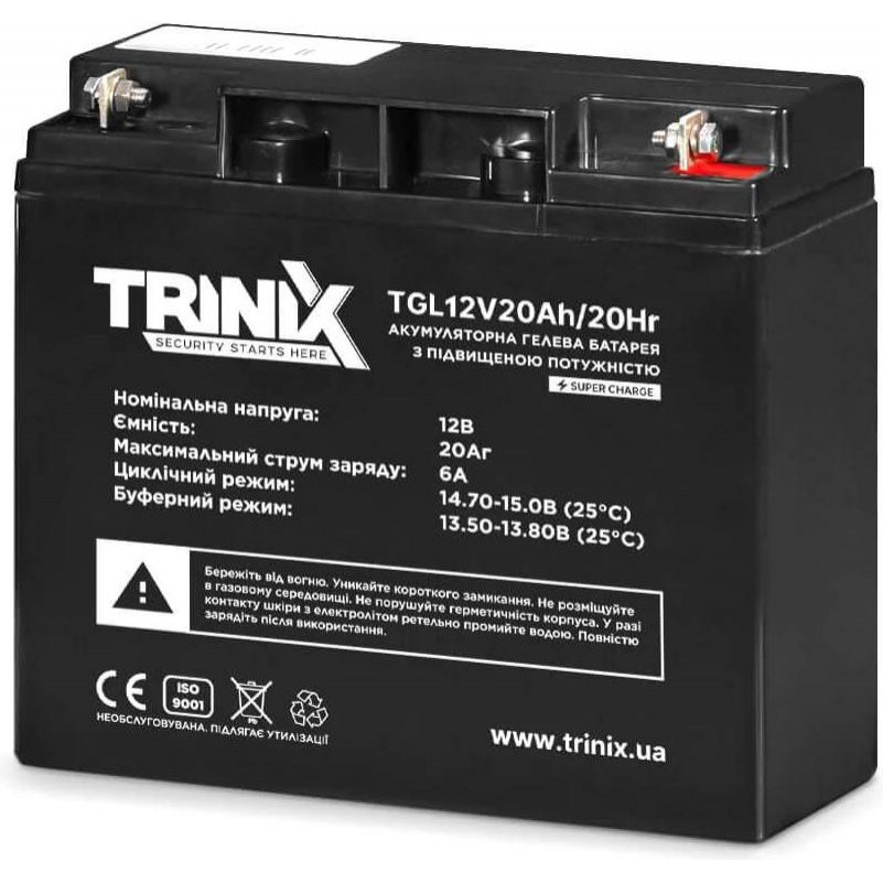 Trinix TGL12V20Ah/20Hr GEL Super Charge (44-00070) - зображення 1