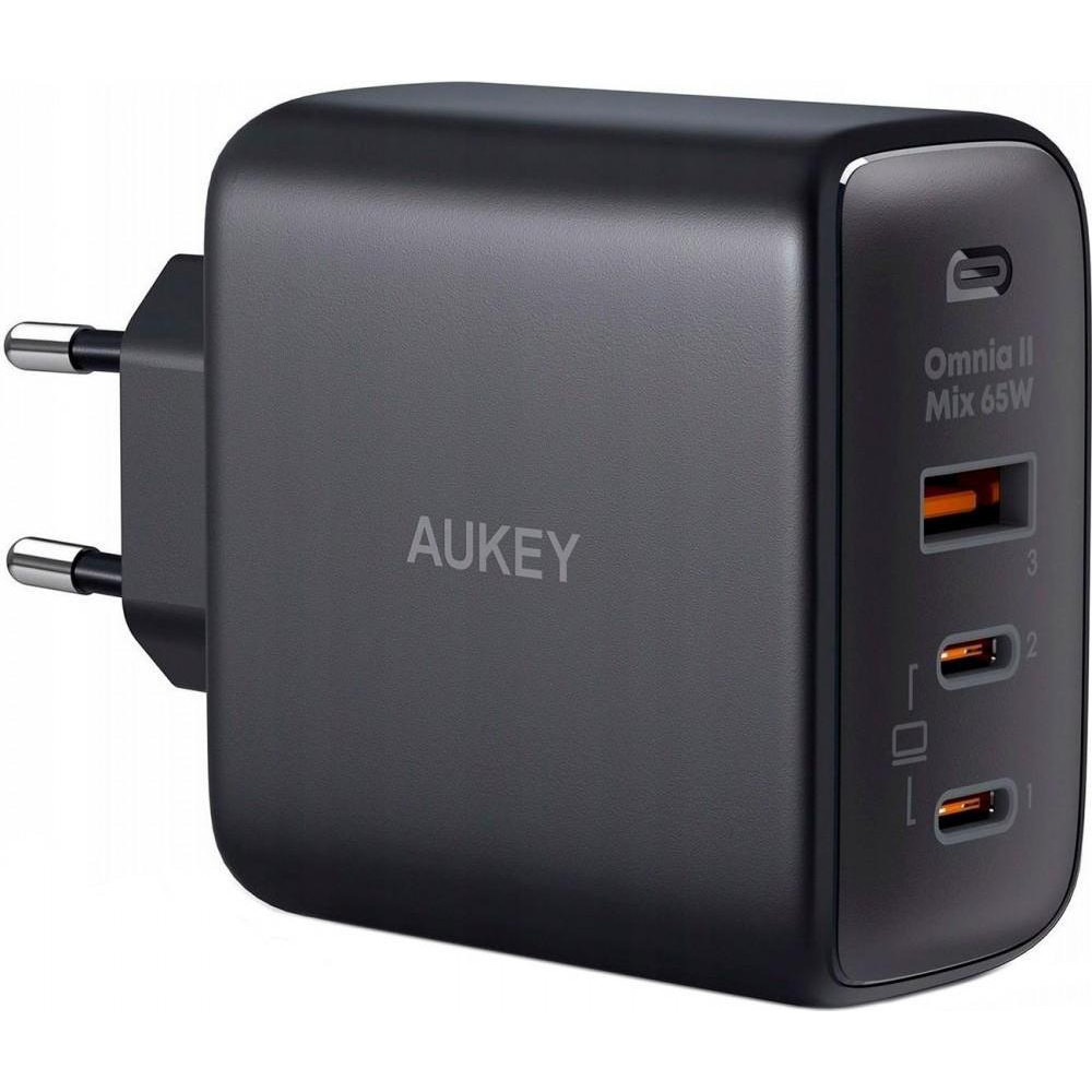 Aukey 65W GaN Power Tech Black PA-B6T - зображення 1