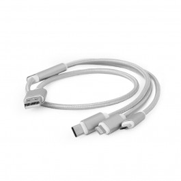   Cablexpert USB2.0 AM/Apple Lightning/Micro-BM/Type-C Silver 1m (CC-USB2-AM31-1M-S)