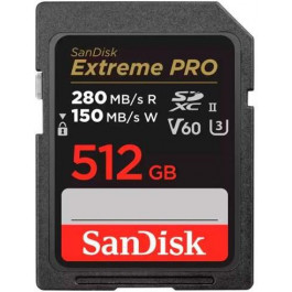   SanDisk 512 GB SDXC Extreme Pro UHS-II U3 V60 Class 10 (SDSDXEP-512G-GN4IN)