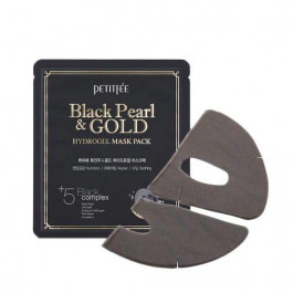   Petitfee Гидрогелевая маска для лица с золотом и черным жемчугом  Black Pearl & Gold Hydrogel Mask Pack 32 г 