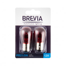   Brevia PR21/5W 12V 21/5W BAW15d RED blister 2шт. 12327B2