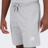 New Balance Сірі чоловічі шорти  Essentials Stacked Logo Short nblMS31540AG - зображення 4