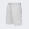 New Balance Сірі чоловічі шорти  Essentials Stacked Logo Short nblMS31540AG - зображення 5