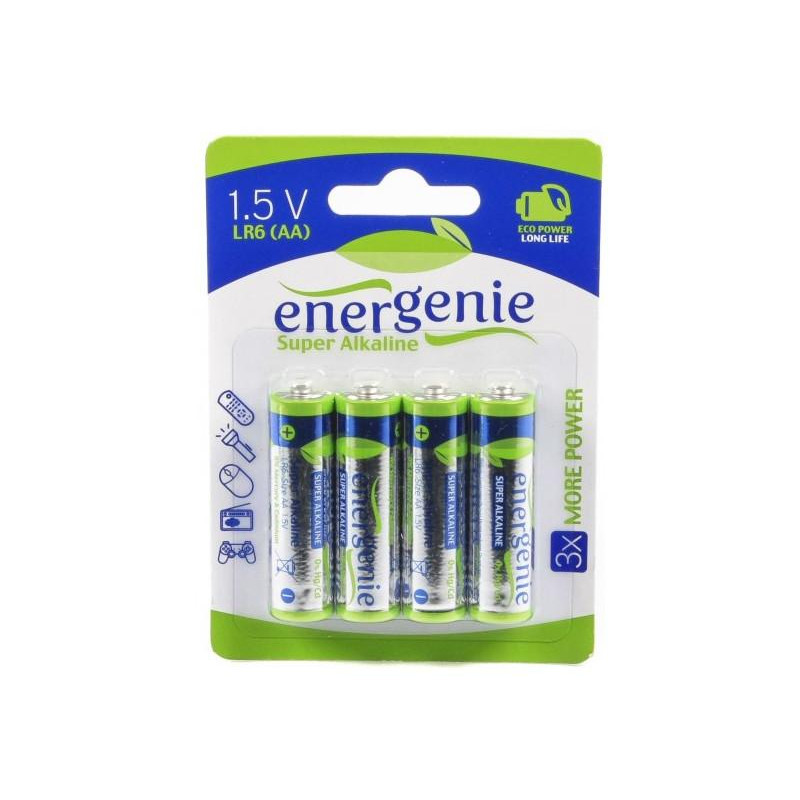 EnerGenie AA bat Alkaline 4шт (EG-LR6-4BL/4) - зображення 1