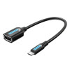 Vention USB2.0 Micro-USB Male to USB-A Female 0.15м Black (CCUBB) - зображення 1