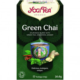   Yogi Tea Чай зелений  Green Chai органічний 30.6 г (17 шт. х 1.8 г) (4012824400757)