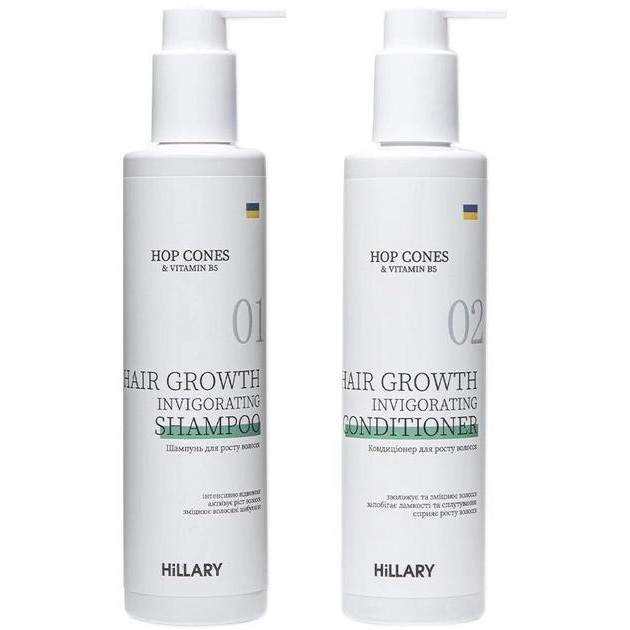 Hillary Набір для догляду за волоссям  Hop Cones & B5 Hair Growth Invigorating для росту волосся (2314968714 - зображення 1