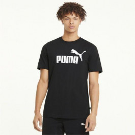   PUMA Чорна чоловіча футболка  Ess Logo Tee 586666/01