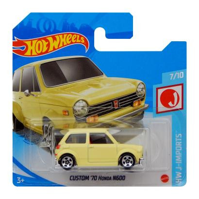 Hot Wheels Custom70 Honda N600 J-Imports 1:64 GRX33 Yellow - зображення 1