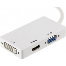   PowerPlant Mini DisplayPort - DVI-VGA-HDMI 0.2m White (CA910946)