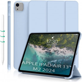   BeCover Чохол-книжка Tri Fold Soft TPU Silicone  для Apple iPad Air 13" M2 2024 Light Blue (711741)